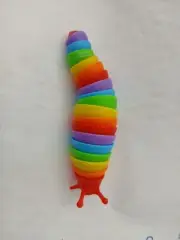 NWOT mini Slim Rainbow Fidget Slug Caterpillar Toy