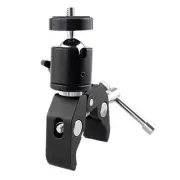 Aluminum 360° Super Clamp Mount Mini Ball Head For DSLR Camera Tripod Monitor