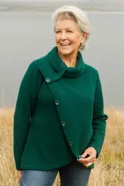 Roll Neck Button Detail Sweater--SEES-SW4743