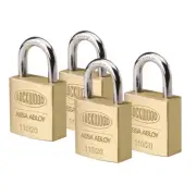 Lockwood 20mm 25mm 30mm 40mm Series High Security Solid Brass Padlocks - 4 Pack