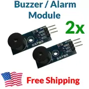 2X Arduino Buzzer Alarm Module Beeper Speaker Shield STM32 AVR ESP32 3.3V 5V USA