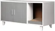PaWz Enclosed Cat Litter Cabinet Box Furniture Scratch Board Pet House Table Grey