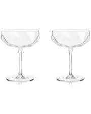 Viski Raye Faceted Crystal Coupe