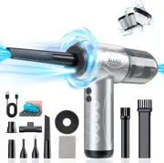 AX2V 4-in-1 Compressed Air Duster, 120000RPM Mini Vacuum Keyboard Cleaner, Ai...