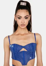 [Lipt The Label] Blue Morph Rhinestone Bustier