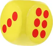 Yardwe Oversized Foam Dice Jumbo Yellow Six Sided Dice for Fun Party Games Classroom Activities Portable Safe for Raffles Educational Play