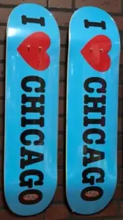 Pardon My Thrashing Skateboard Chicago Deck Skateboarding Set 2 Art Skater