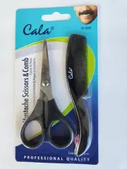 CALA MUSTACHE SCISSORS & COMB QUALITY IMPLEMENT NEW SEALED