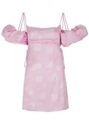 Jacquemus La Mini Robe Chouchou Printed Satin Mini Dress - Pink - 40 (UK 12 / M) 40 (UK 12 / M)
