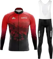 [HOMTOL] Men's Cycling Jersey Set Short Sleeve Cycling Jersey Road Bike Jersey Cycling Shorts Bib Shorts Jersey Set Cycling Clothing Breathable Quick Drying with Gel Seat Padding Women for Cycling MTB