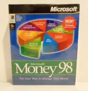 SEALED Microsoft Money 98 PC CD-ROM Software Windows 95/NT Big Box USA Made NEW