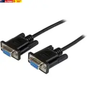 DB9 RS232 Serial Null Modem Cable F/F - DB9 Female to Female - 9-Pin RS232 Null