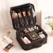 Double Layers Portable Makeup Bag Organize Case Partitions Storage Box S Size Au