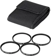 Close-Up Lens +1+2+4+10 Diopter Four-Piece Set, Macro Lens Focusing Filter Comes with Nylon Bag, Photography Accessories(82mm)