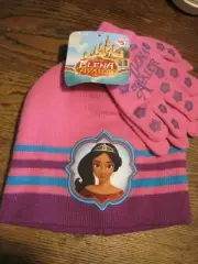 NOS DISNEY PRINCESS ELENA OF AVALOR BEANIE HAT&GLOVES SZ GIRL OSFM