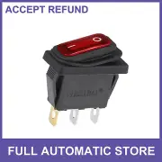 ONE AC 250V/20A LED Rocker Switch On-Off 3 Pins Toggle Switch Universal Red