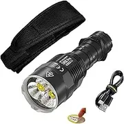 Nitecore TM9K Pro 9900 Lumen High Lumen Tactical Flashlight Sticker, Fast-Charging USB-C for Search and Rescue