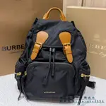 BURBERRY 博柏利 黑色 RUCKSACK 中號 黑色 尼龍 防水佈 軍旅 後背包 雙肩包 書包 實拍