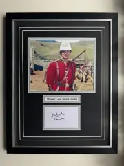 Michael Caine Signed Framed 16" X 12” Double Mounted Display