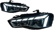 LED Auto Headlight Assembly Dynamic Turn Signal LHD RHD, Compatible For A5 2008-2016 S5 RS5(For Right Hand Drive)