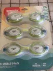 NEW!! Speedo Jr. Goggle 3-Pack - Lime Green - Ages 6-14 DWK8