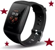1.3in Color Screen Fitness Watch, Step Tracker with Heartrate Monitor (Black)