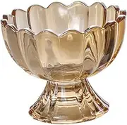 Dessert Cups, snack cups,Ice Cream Cup Clear Container Clear Cups Glass Cup Cake Paper Cup Restaurant Pudding Cup Ice Cream Bowls Pudding Bowl High Base Glass Cup Exquisite Glass Container Ice Smoothi