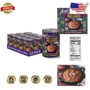 Mild Organic Refried Beans with Green Chiles – Vegan, Gluten-Free, 12 Pack