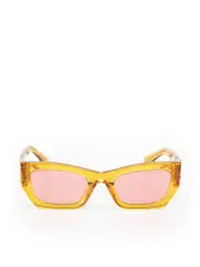 Orange Transparent Rectangular Sunglasses