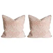 2x LVD Cushion Damask Toffee Throw Pillow Home/Lounge/Sofa Decor 50cm Square