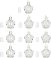 10PCS Glass Burning Lamp Bottles 150mL Capacity Laboratory Glass Bottles, Reusable and Safe,for Laboratories and Classrooms, Transparent Design for Easy Fuel Observation