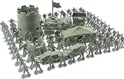 Army Men Toy Set, Army Action Figures, Deluxe Army Men Toy Soldiers Set Army Men Action Figures for Boys Includes Boats Tank Helicopter Toy
