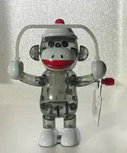 NEW W/ TAG—Z Wind Ups Skippy Jump Rope Sock Monkey Skippy Mini Windup Toy-WORKS