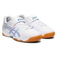 在飛比找蝦皮購物優惠-【登瑞體育】ASICS 兒童足球運動鞋 白x粉藍/足球鞋/耐