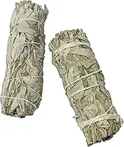 Juicy Spicy California White Sage Bundle for Energy Cleansing [2 Pack] (4 Inch)