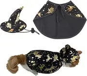 2 Witch Costume for Pets,Pet Wizard Costume - Costume Wizard Cat Witch Hat Wizard Costumes Cloak Cape for Dogs and Cats,