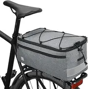 8L Insulated Trunk Cooler Bag Large Capaci Bike Rear Panniers Bag Reflective Rear dle Bag Road Bike Bag for Warm or Cold Items Black One Size