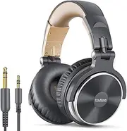 Boytone BT-10BR Wired Over Ear Headphones Studio Monitor & Mixing DJ Stereo Headsets with 50mm Drivers and 1/4 to 3.5mm Audio Jack for Audio Mixer Computer, Phone, Guitar, Laptop, Amplifier