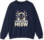 [VidiAmazing] I Speak Fluent Meow Siamese Cat Meezer ds027 T-Shirt