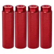 4 Pcs Bike Pegs,Aluminum Alloy Anti-Skid Lead Foot Bicycle Pedals BMX Pegs for 3/8 Inch Axles Bicycle Accessories,Red