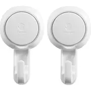 2Pcs Strong Traceless Suction Cup Hook Bathroom Adhesive Hook Kitchen Hook