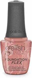 Gelish Gel Polish - Foundation Flex Soak-Off Rubber Nail Base Coat - Cover Beige 15ml