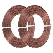 2Roll 16' Flat Aluminum Wire 18Gauge Bendable Anodized Aluminum Wire Brown