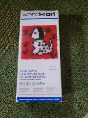 Wonderart Dalmation Puppy 12" x 12" Latch Hook Kit #426184 Wall Hanging