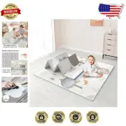 Lightweight Foldable Baby Play Mat - 47x47 Inch Waterproof Play Area for Babies