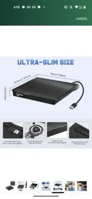 Gotega Laurensory Pop-up External ODD&HDD CD/DVD Drive Superspeed USB USB-C