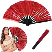 [Generic] Foldable dance fan with stomping and clapping effects, suitable for country swing dance, outdoor concerts and flash mobs, home decoration folding fan