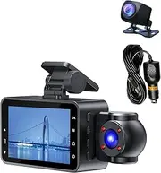 The New Driving Recorder 1080P HD reversing Image Three Recording Interconnection 3 inch Screen