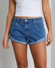 [DESU] DESU Women's Hallie Roll Up Shorts in Heritage Dark Blue Size 4 4 Heritage Dark Blue