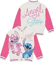 [Disney] Stitch Jacket For Girls | Lilo And Stitch Girls Jacket | Stitch And Angel Varsity Jacket